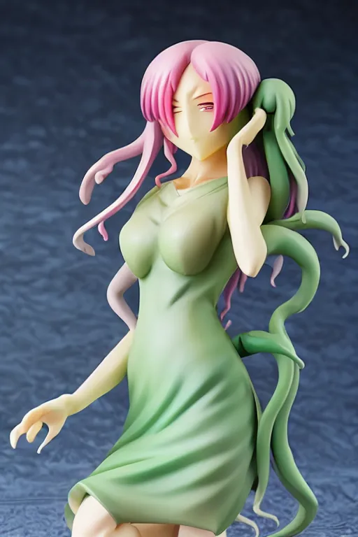 Image similar to figurine of cthulu wearing an elegant summer blouse, personification, official store photo, commercial photo, featured on amiami, lovecraftian, 8 k, 8 5 mm, beautiful composition