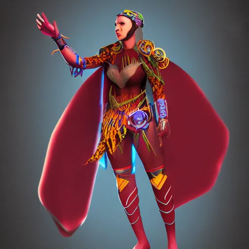 Prompt: a superhero shaman, concept art, video game, 8 k, 3 d