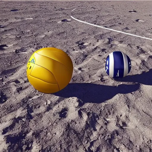 Image similar to can we get aliens playing volleyball in bikinis on one of jupiter's moons