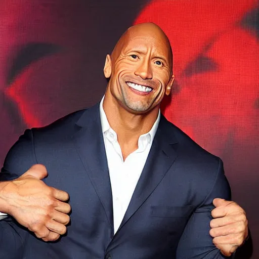 Image similar to dwayne Johnson giving you a big hug photograph