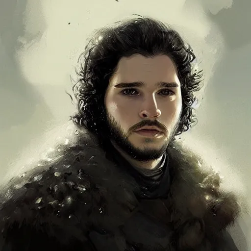 Image similar to portrait of jon snow with monkey pox by greg rutkowski, young, attractive, highly detailed portrait, scifi, digital painting, artstation, concept art, smooth, sharp foccus ilustration, artstation hq ”