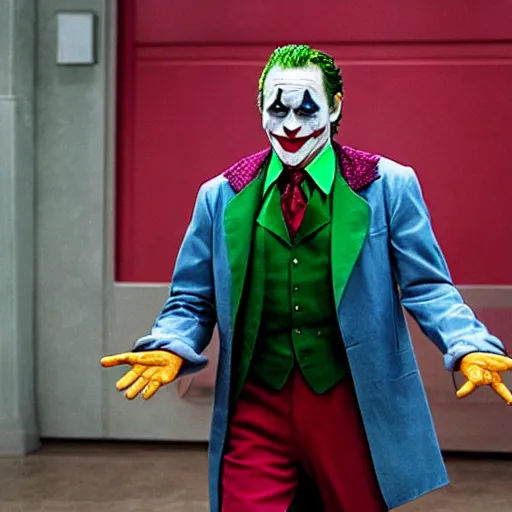 Image similar to The Joker played by Robin Williams 8k hdr movie still