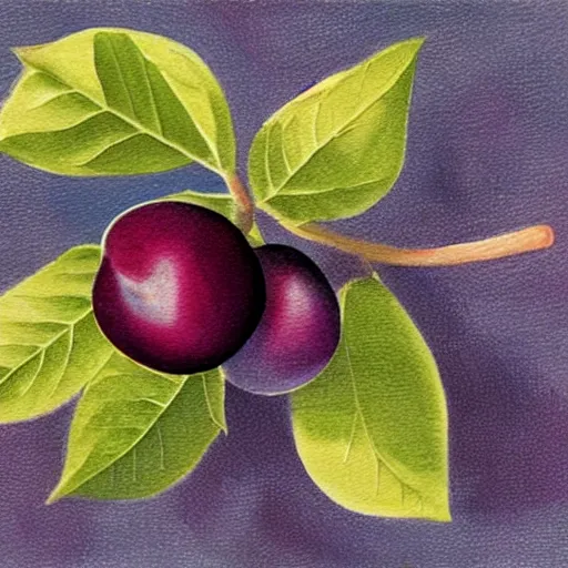 Prompt: artistic rendition of a plum