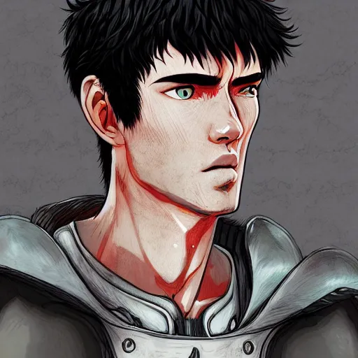 Which animated version of Guts' facial design below is the most