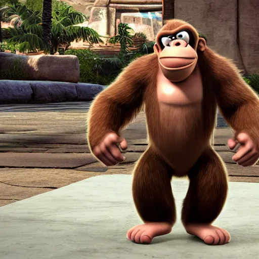 Prompt: donkey kong, photorealistic, unreal engine 5,