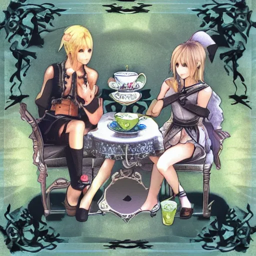 Image similar to Final Fantasy tea time