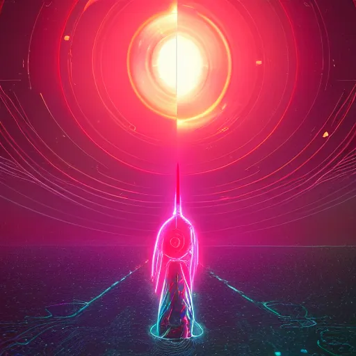 Prompt: a detailed itinerary of our journey into the cosmos and beyond, 1 6 bit digital art by jamesdob rockowski and beeple and 8 k resolution digital art trending on artstation a full length portrait of a giant autonomous