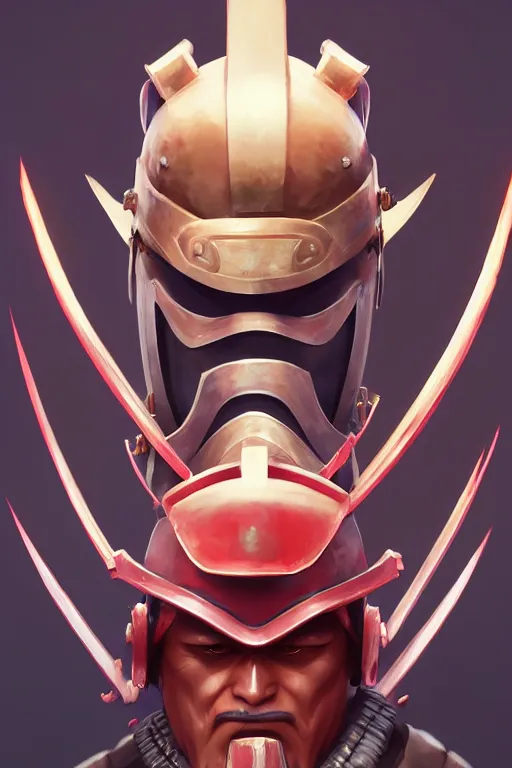 Prompt: epic mask helmet japanese samurai portrait stylized as fornite style game design fanart by concept artist gervasio canda, behance hd by jesper ejsing, by rhads, makoto shinkai and lois van baarle, ilya kuvshinov, rossdraws global illumination radiating a glowing aura global illumination ray tracing hdr render in unreal engine 5