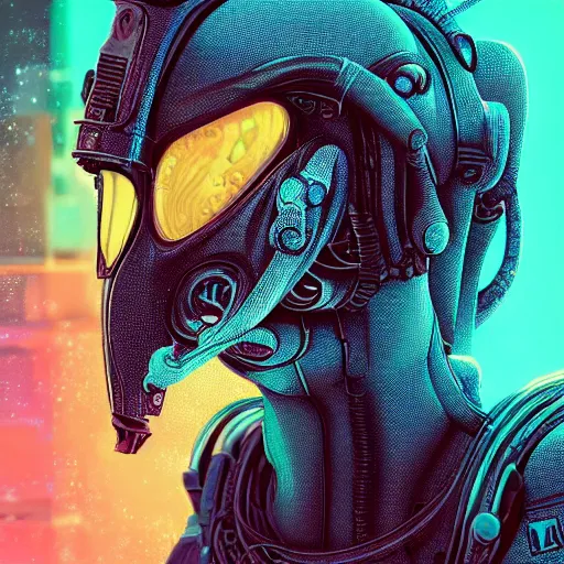 Image similar to portrait of a squid monster astronaut. full body portrait, intricate abstract. cyberpunk, intricate artwork. neon eyes, by Tooth Wu, wlop, beeple. octane render, trending on artstation, greg rutkowski very coherent symmetrical artwork. cinematic, hyper realism, high detail, octane render, 8k, minimalistic, hyperrealistic surrealism, award winning masterpiece with incredible details, a surreal vaporwave liminal space, highly detailed, trending on ArtStation