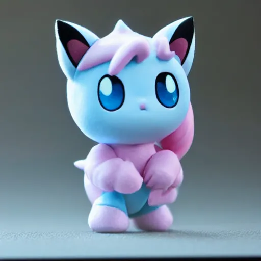 Image similar to jigglypuff as a funko pop doll, cinematic shot, dramatic lighting, ultra detailed