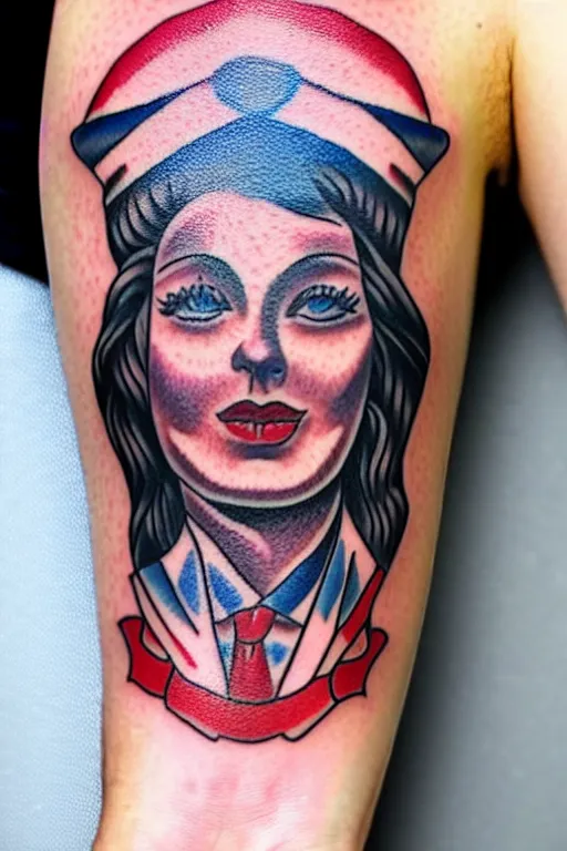 Image similar to American traditional tattoo of a sailor