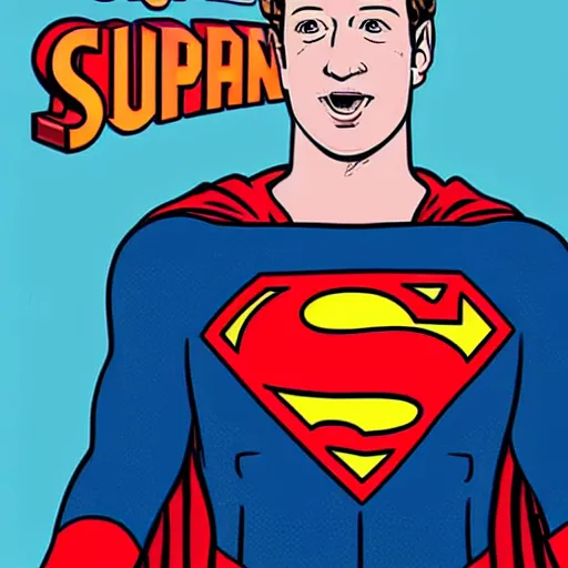 Image similar to mark zuckerberg as superman