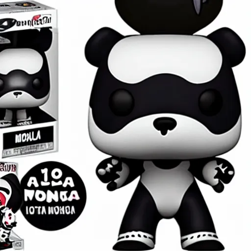 Prompt: a funko pop of monokuma