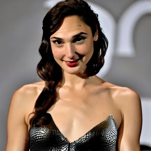 Image similar to gal gadot lizard skin