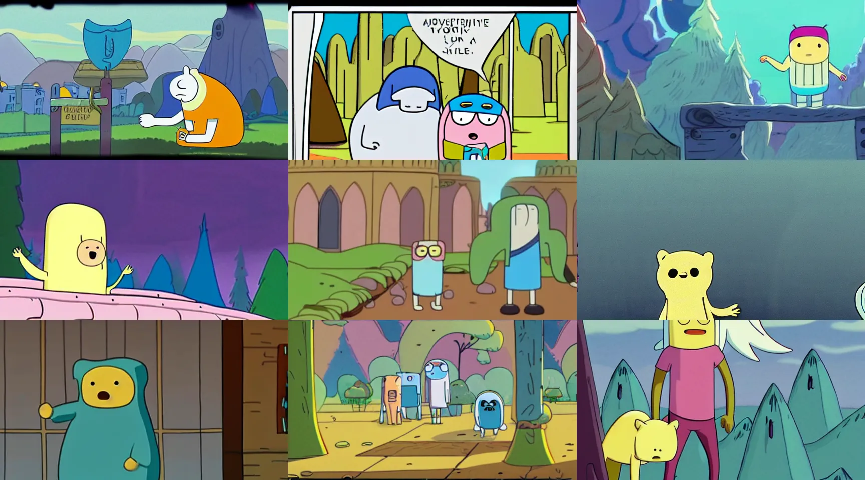 Prompt: a scene from adventure time