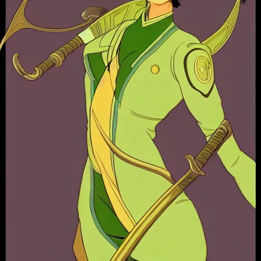 Image similar to toph beifong glow - up, art nouveau, green, yellow, gold, realistic eyes