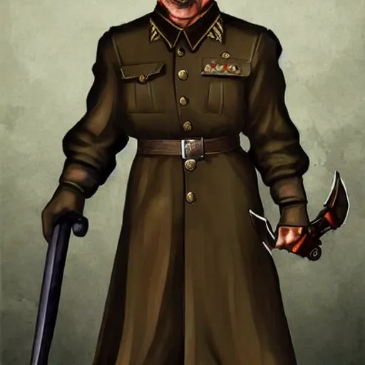 Prompt: stalin as a dark souls character