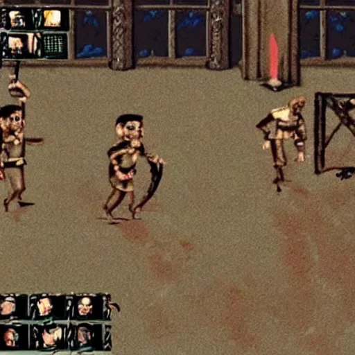 Image similar to a still of from the movie the royal tenenbaums crossover with the game diablo ii