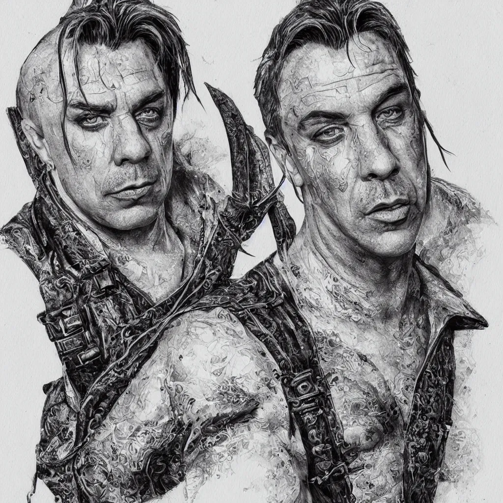 Prompt: till Lindemann, traditional corsican, intricate, highly detailed, artstation, illustration, jurgens,