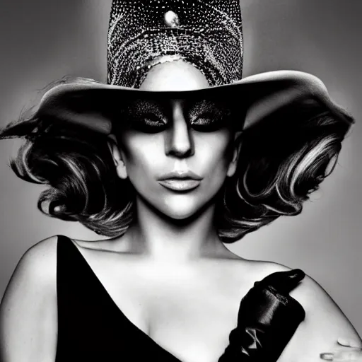 Image similar to award winning portrait of lady gaga, photo by mark mann