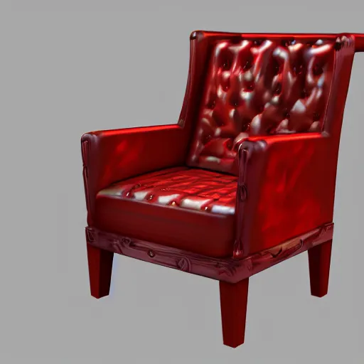 Prompt: A professional 3d render of an office chair designed by Quentin Tarantino, very detailed.