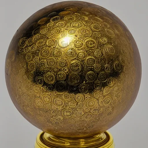 Prompt: a golden sphere handpainted, hyper detailed