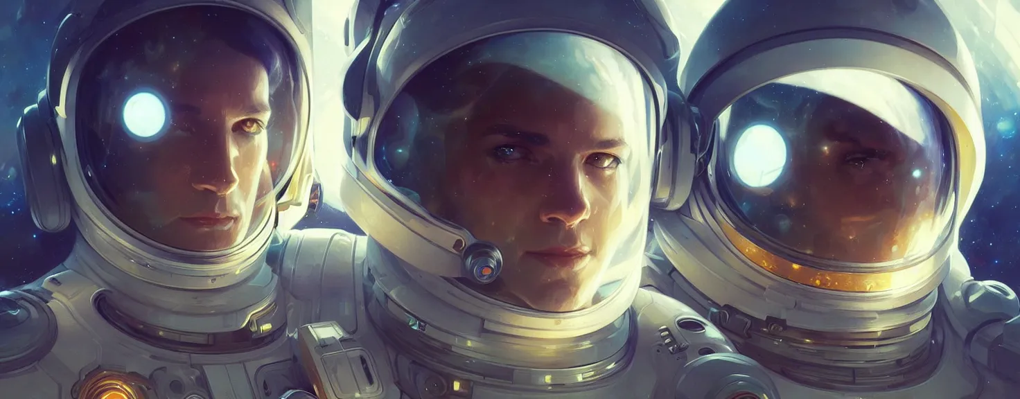 Image similar to Spaceman in space futuristic portrait, highly detailed, digital painting, artstation, concept art, smooth, sharp focus, illustration, art by artgerm and greg rutkowski and alphonse mucha
