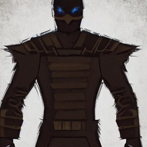 Image similar to a highly detailed digital art of a man wearing a epic homemade shadow hero costume