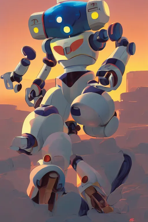 Image similar to metabots medabots medarotto medarot robot minimalist comics, behance hd by jesper ejsing, by rhads, makoto shinkai and lois van baarle, ilya kuvshinov, rossdraws global illumination ray tracing hdr radiating a glowing aura