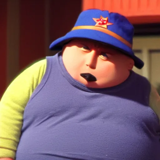 Image similar to eric cartman in the series trailer park boys, live action, 4k, high detail, high-resolution photograph, professional photography, ultra-detail