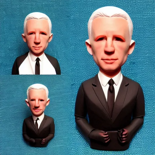 Prompt: anderson cooper made out of polymer clay detailed sculpture trending on artstation