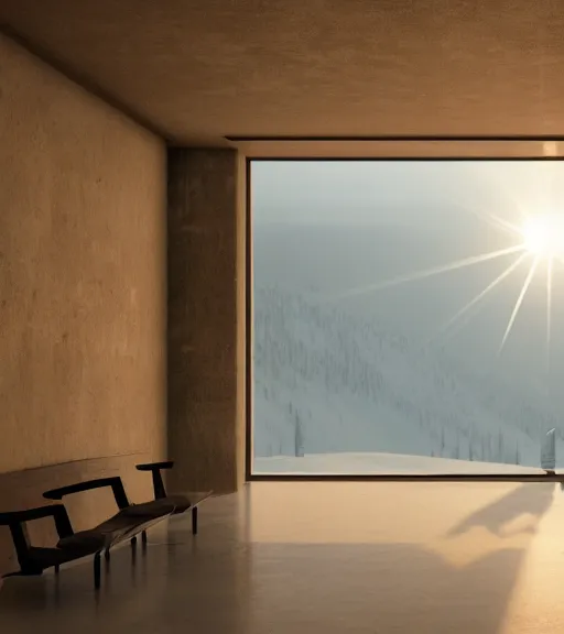 Prompt: the symmetric green cross lights in the artic, volumetric lighting, fog, majestic light, octane render, ethereal glare of the sun, hyperrealistic, epic, masterpiece, by peter zumthor, by makoto shinkai