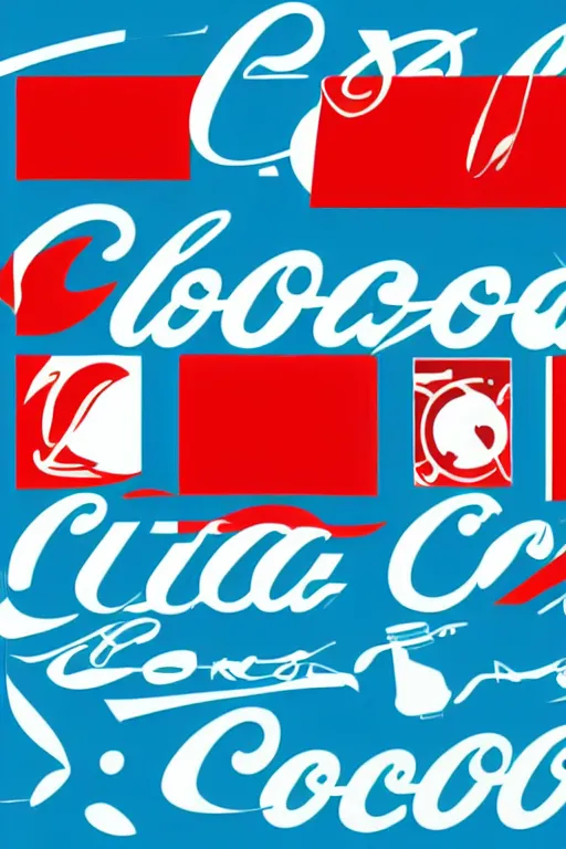 Image similar to a cross between pepsi and coca cola logos, text vector, illegible