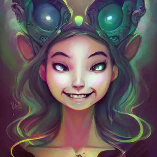 Image similar to a portrait of the happy mask salesman, cute, beautiful, art by lois van baarle and loish and ross tran and rossdraws and sam yang and samdoesarts and artgerm and saruei and disney and wlop, digital art, highly detailed, intricate, sharp focus, trending on artstation hq, deviantart, unreal engine 5, 4 k uhd image