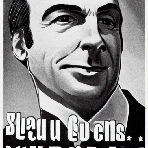 Image similar to saul goodman pointing at you while smiling, 1 9 4 0's propaganda poster