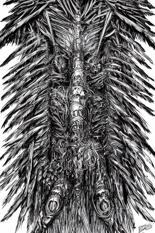 Image similar to raven monster, symmetrical, highly detailed, digital art, sharp focus, trending on art station, kentaro miura manga art style