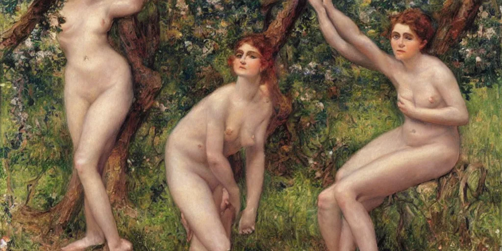 Prompt: painting of Eve 1897, 8k, high quality, highly detailed