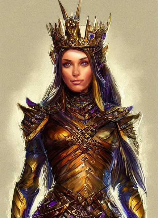 Image similar to good beautiful queen, ultra detailed fantasy, dndbeyond, bright, colourful, realistic, dnd character portrait, full body, pathfinder, pinterest, art by ralph horsley, dnd, rpg, lotr game design fanart by concept art, behance hd, artstation, deviantart, hdr render in unreal engine 5