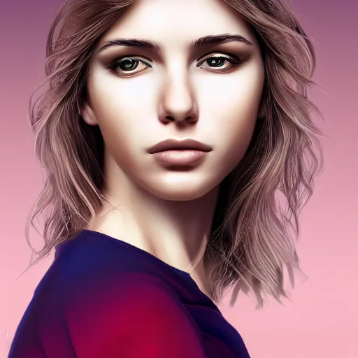 Prompt: Portrait of a most beautiful woman in the world, digital art, 4k, highly detailed