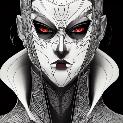 Prompt: caius the shadow monarch, beautiful, detailed symmetrical close up portrait, intricate complexity, in the style of artgerm and ilya kuvshinov, cel shaded