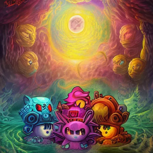 Image similar to kirby's epic yarn in the style of anato finnstark