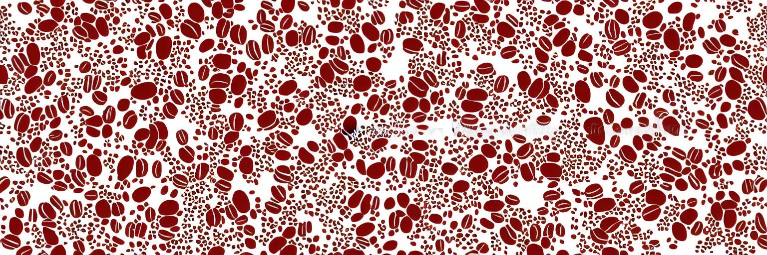 Image similar to seamless pattern design, coffee and guitar, vector, simple, red and white,