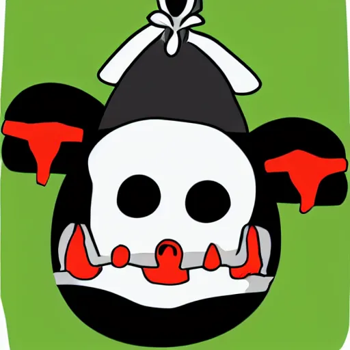 Image similar to cow wearing a pirate hat and eyepatch, childrens cartoon