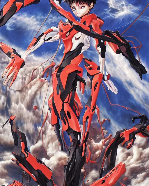 Image similar to evangelion by ayami kojima, hd, hyper detailed, 4 k