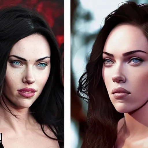 Image similar to an actress that looks like both megan fox and scarlett johansson