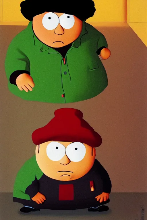 Image similar to Eric Cartman, if he was a real person in a photo, by Annie Leibovitz