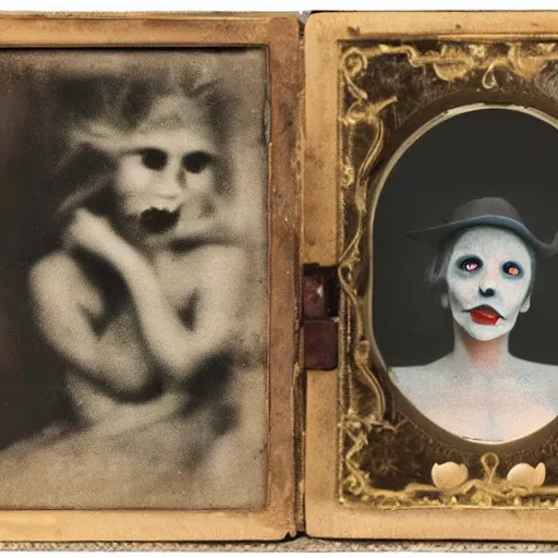 Image similar to freakshow of deformed actors offensive island of Doctor Moreau daguerreotype