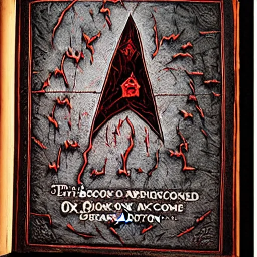 Prompt: Legend has it that it was written by the Dark Ones. Necronomicon Ex-Mortis. Roughly Translated Book of the Dead. The book served as a passage way, to the evil worlds beyond. It was written long ago when the seas ran red with blood, It was this blood that was used to ink the book.