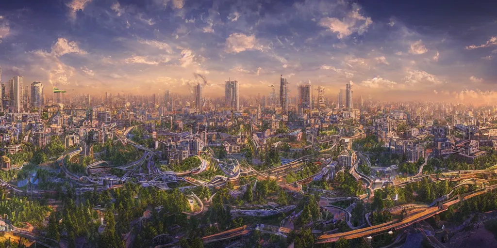 Image similar to Kyiv city as fantasy art, 8k