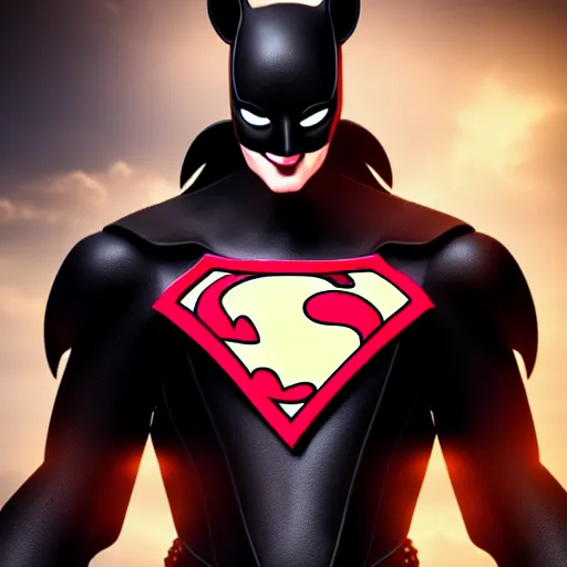 Image similar to hyper realistic digital art of ratman, a superhero with the powers of a rat in a black armor with a logo of the letter r on it, highly detailed, beautiful, very realistic, ultra hd, unreal engine